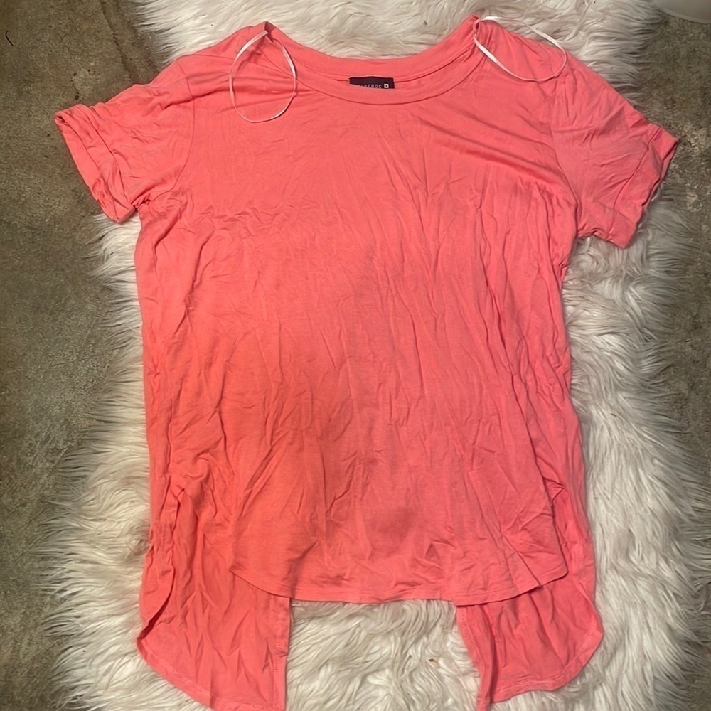 PAPEROC‎ Pink Split Open Back Top